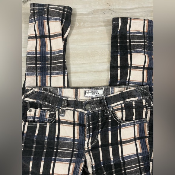 Free people plaid corduroys - Picture 6 of 8